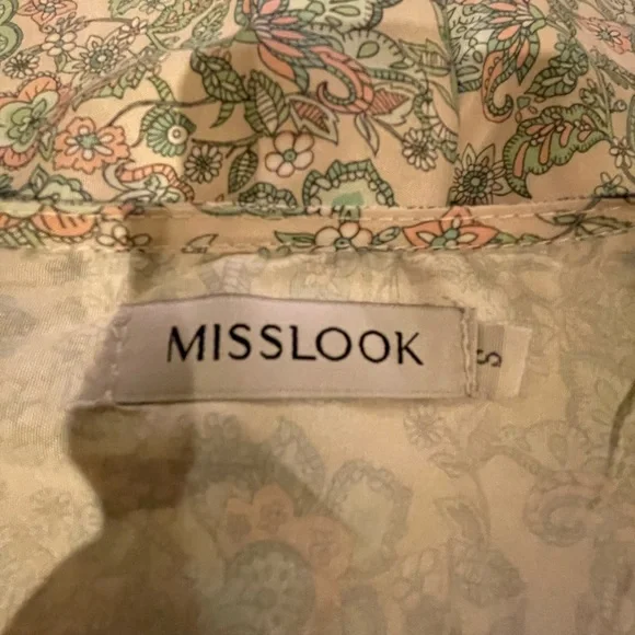 MISSLOOK Folk Floral Print Dress S FREE SHIP - Picture 4 of 6